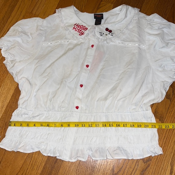 Hello Kitty Lace Woven Button-Up Top - Picture 9 of 16